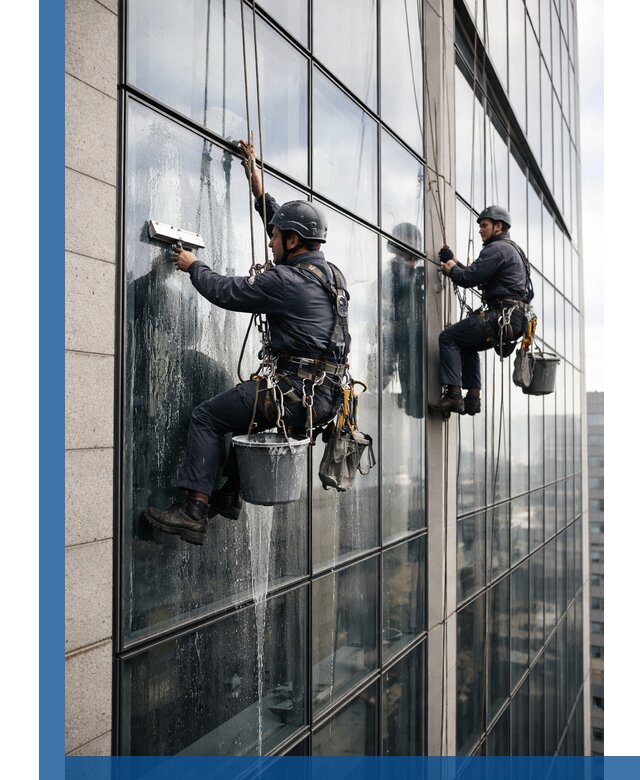 Профессиональная мойка стеклянных фасадов зданий в Курчатове