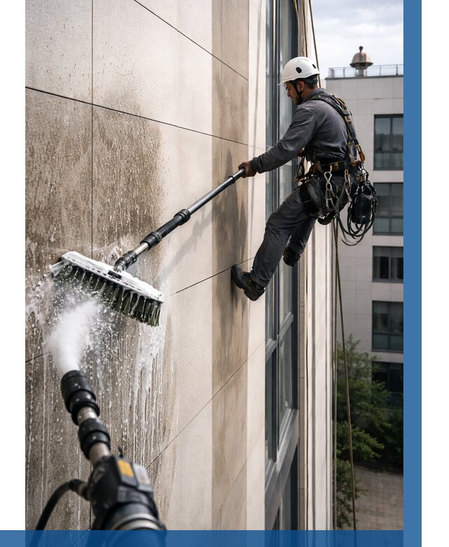 Мойка фасада из керамогранита в Курчатове от 306 р. | ВЫСОТНИК-Крч