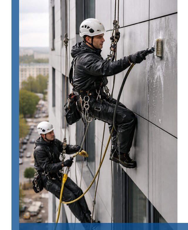 Профессиональная мойка фасада из композита в Курчатове