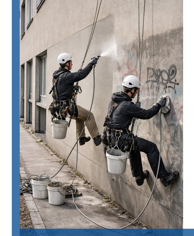 Антиграффити покрытие фасада с защитой от надписей в Курчатове