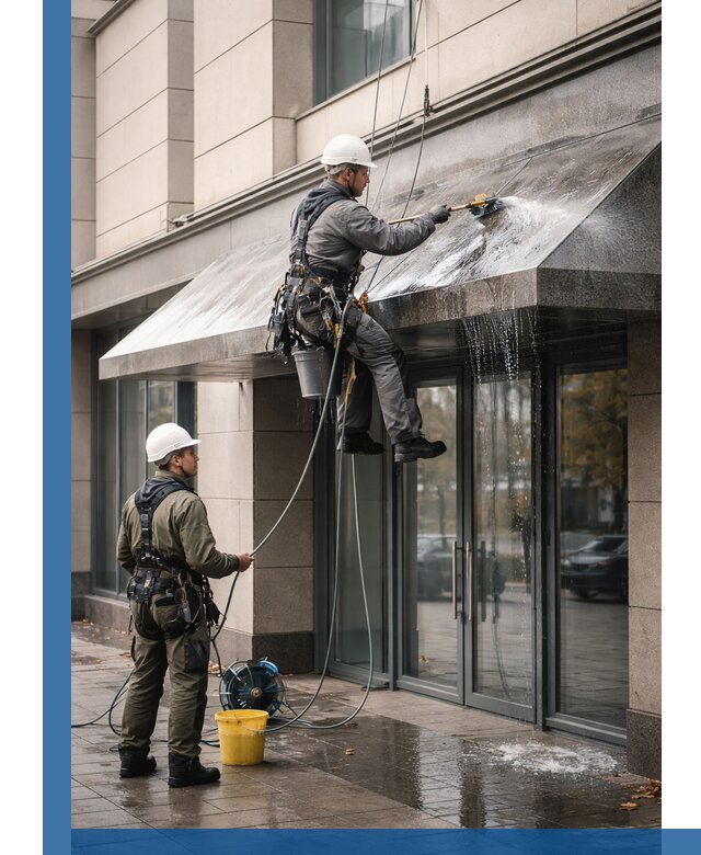 Профессиональная мойка козырьков и навесов в Курчатове