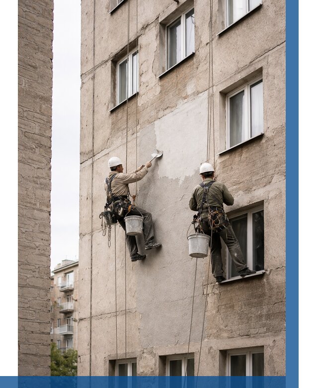 Косметический ремонт фасада в Курчатове от 1121 р. | ВЫСОТНИК-Крч