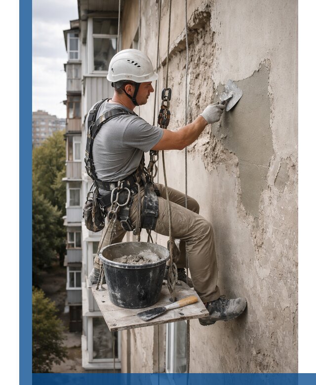 Восстановление фасадной штукатурки в Курчатове с гарантией качества