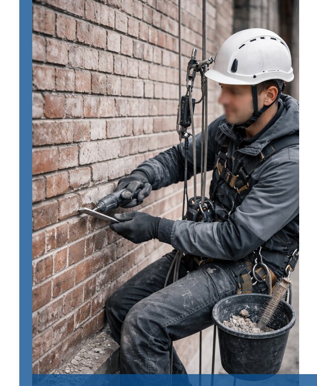 Расшивка кирпичных швов фасадов и стен, ремонт в Курчатове