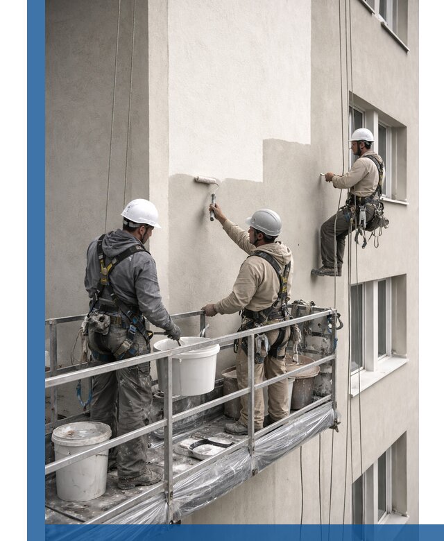 Покраска оштукатуренного фасада в Курчатове под ключ с гарантией