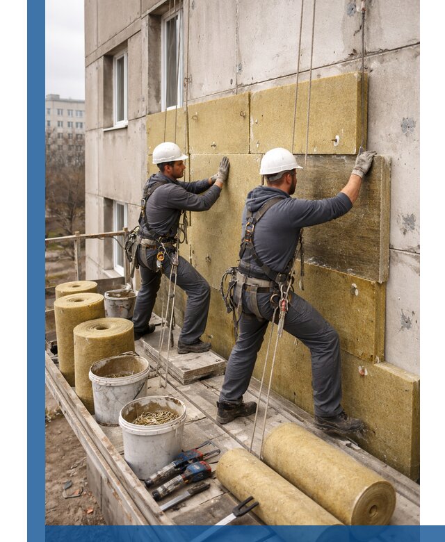 Утепление фасада минватой в Курчатове под ключ с гарантией