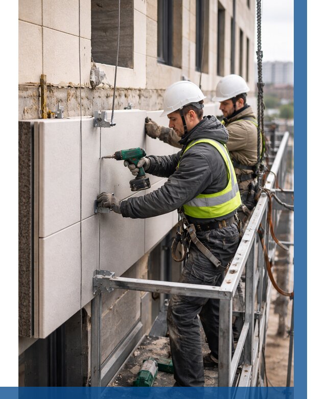 Монтаж фасадных термопанелей в Курчатове от 1528 р. | ВЫСОТНИК-Крч