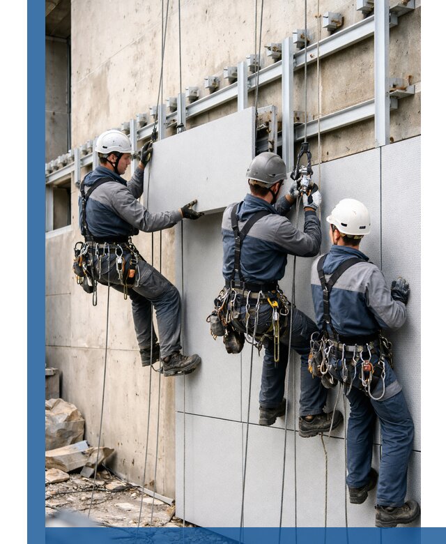 Монтаж вентилируемого фасада в Курчатове под ключ с гарантией качества