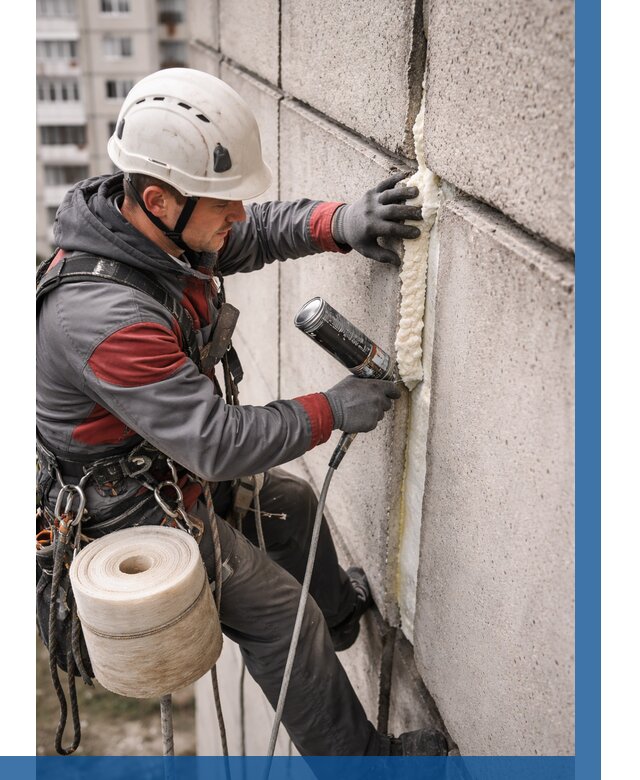 Утепление межпанельных швов в Курчатове от 713 р. | ВЫСОТНИК-Крч