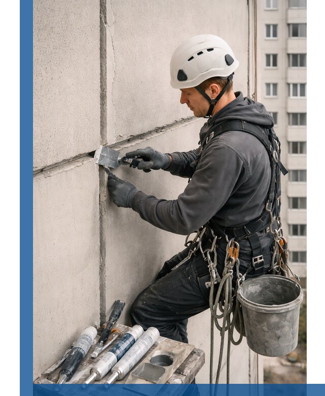 Ремонт межпанельных швов в Курчатове герметизация и восстановление
