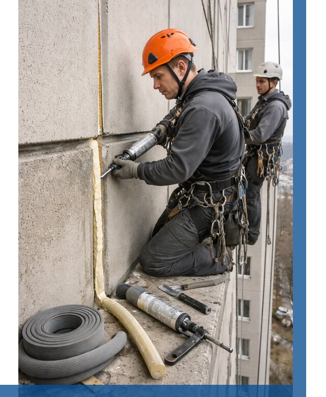 Теплый шов межпанельные швы в Курчатове от 713 р. | ВЫСОТНИК-Крч