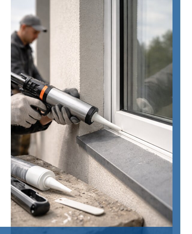 Герметизация монтажных швов окон в Курчатове от 662 р. | ВЫСОТНИК-Крч