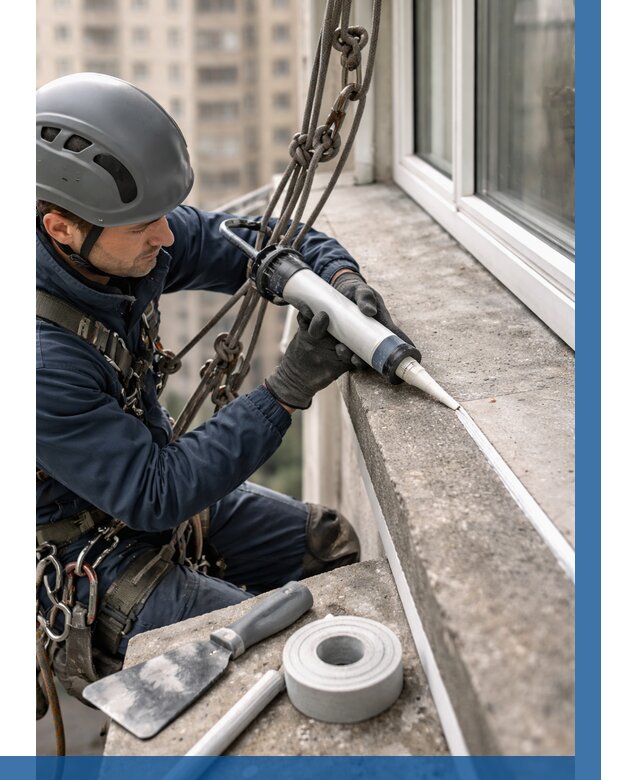 Герметизация балконного козырька в Курчатове от 4585 р. | ВЫСОТНИК-Крч