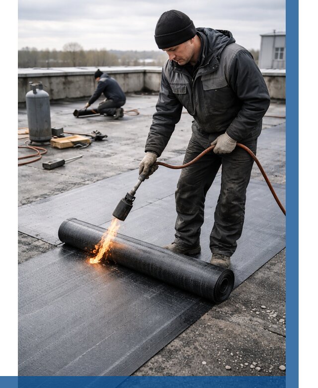 Ремонт наплавляемой кровли в Курчатове от 713 р. | ВЫСОТНИК-Крч