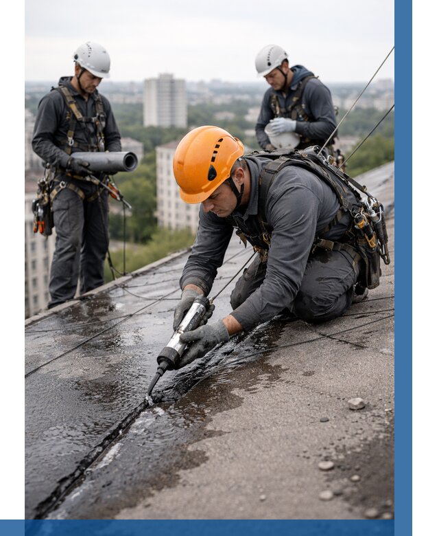 Устранение протечек кровли в Курчатове от 12226 р. | ВЫСОТНИК-Крч