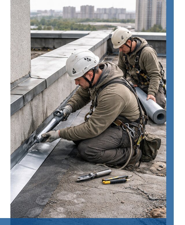 Ремонт кровельных примыканий в Курчатове от 1223 р. | ВЫСОТНИК-Крч