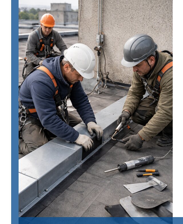 Ремонт кровельных примыканий в Курчатове профессионально