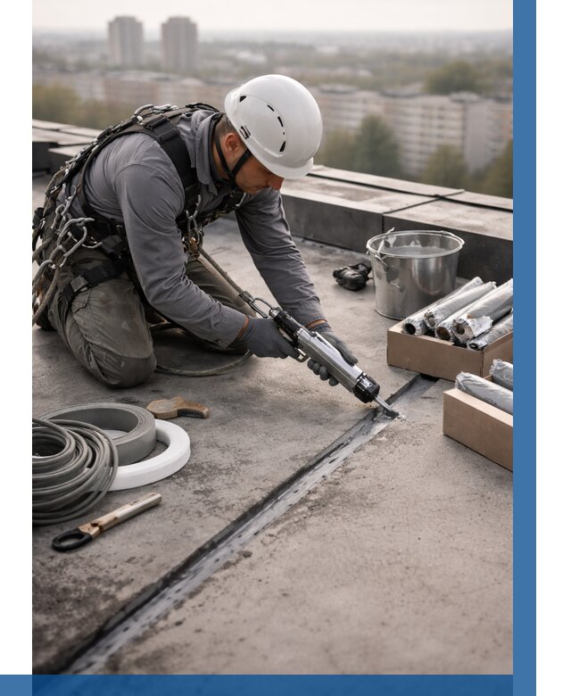 Герметизация швов кровли в Курчатове от 458 р./м2 | ВЫСОТНИК-Крч