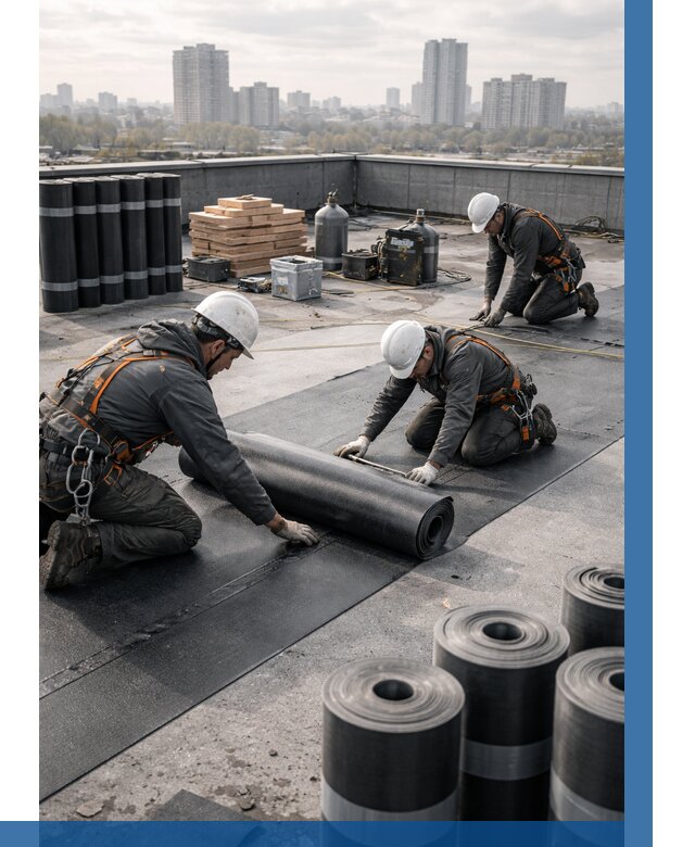 Монтаж мягкой кровли под ключ в Курчатове от 458 р. | ВЫСОТНИК-Крч