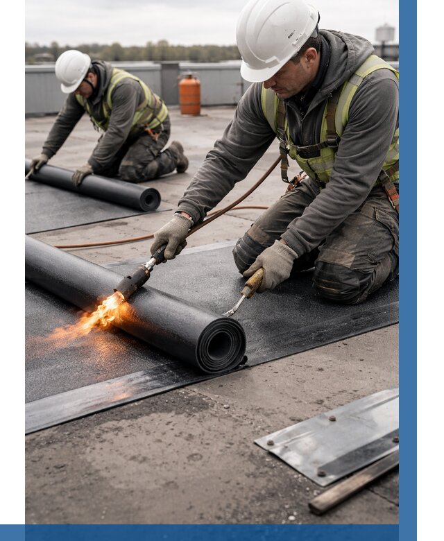 Монтаж наплавляемой кровли в Курчатове от 866 р. — ВЫСОТНИК-Крч