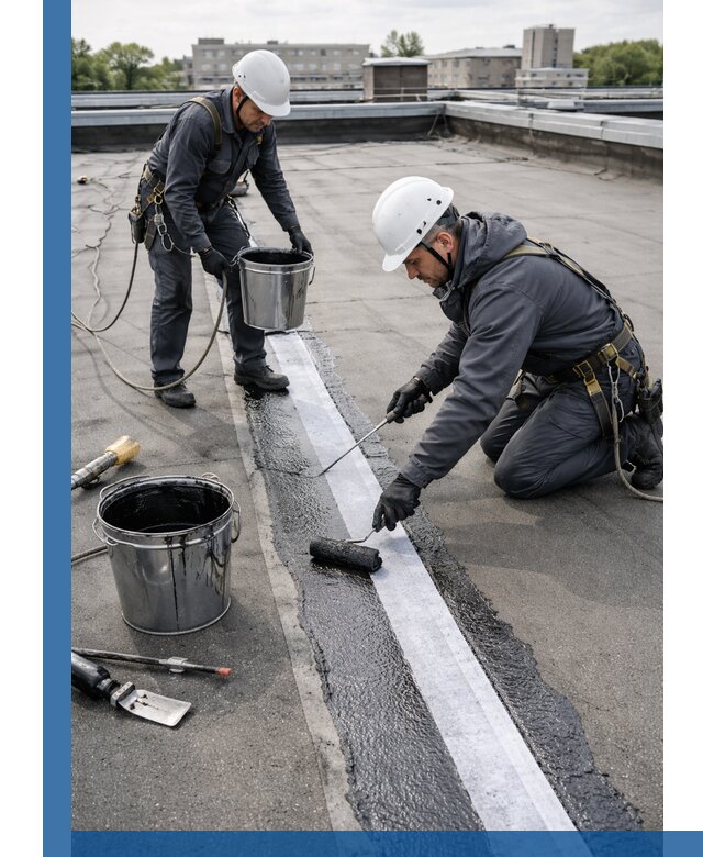 Гидроизоляция кровли мастикой в Курчатове надежная защита