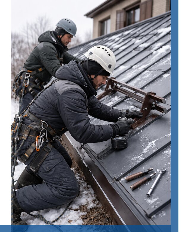 Монтаж снегозадержателей в Курчатове от 458 р. | ВЫСОТНИК-Крч