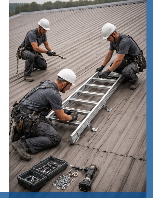 Монтаж кровельной лестницы в Курчатове от 4585 р. | ВЫСОТНИК-Крч