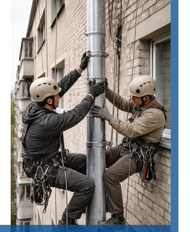 Замена водосточных труб в Курчатове от 6622 р. | ВЫСОТНИК-Крч