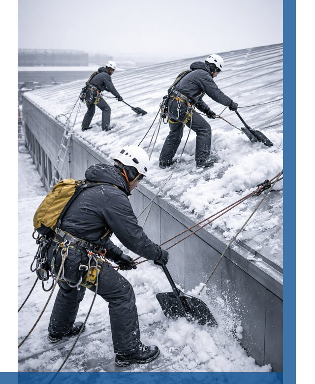 Очистка навесов от снега в Курчатове от 4585 р. | ВЫСОТНИК-Крч