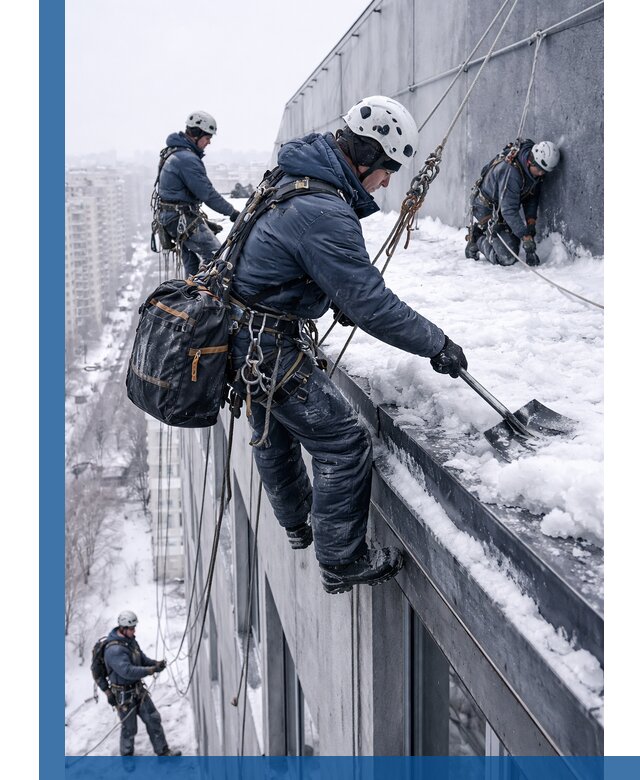 Абонентское обслуживание кровли зимой в Курчатове регулярный уход