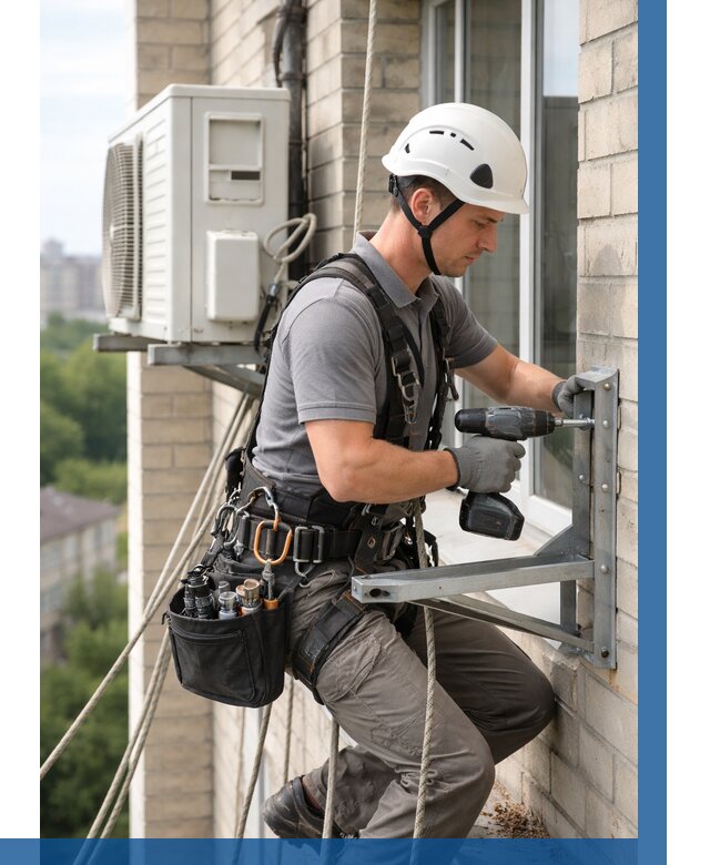 Установка кронштейнов кондиционера в Курчатове от 3566 р. | ВЫСОТНИК-Крч