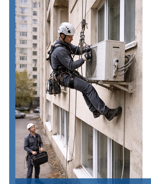 Демонтаж внешнего блока кондиционера в Курчатове профессионально