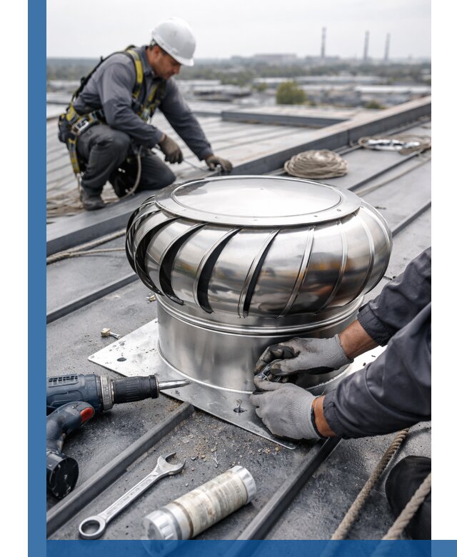 Установка дефлекторов на кровле в Курчатове профессионально