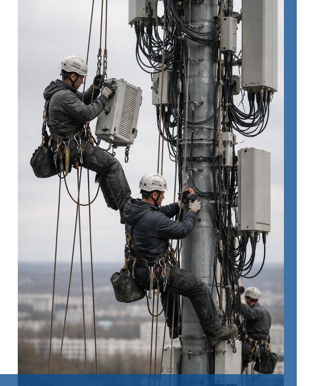 Монтаж оборудования связи на мачте в Курчатове от 7641 р. | ВЫСОТНИК-Крч