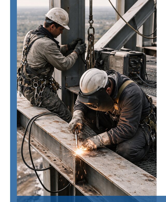 Высотные сварочные работы в Курчатове для промышленных объектов