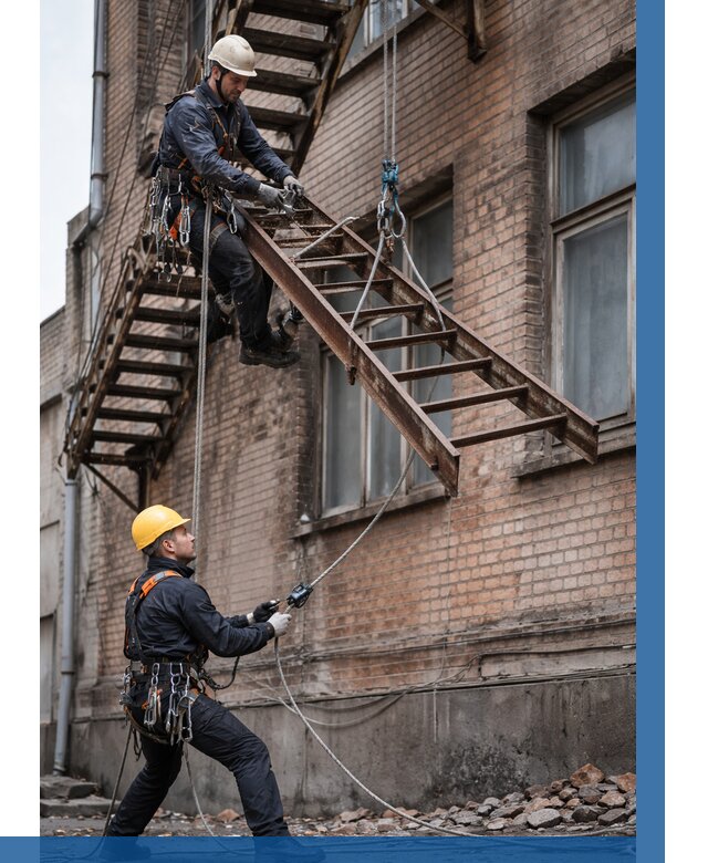 Демонтаж пожарной лестницы в Курчатове от 12226 р. | ВЫСОТНИК-Крч