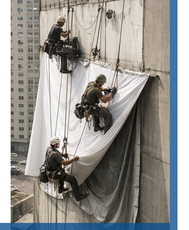 Замена баннерного полотна в Курчатове от 6622 р. | ВЫСОТНИК-Крч—заказать