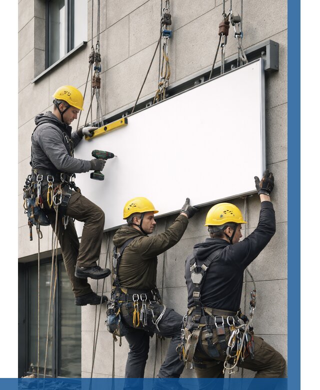 Монтаж рекламной вывески в Курчатове от 8150 р. | ВЫСОТНИК-Крч