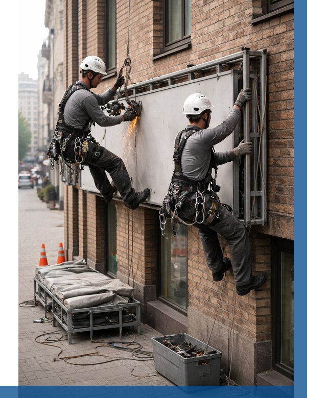 Демонтаж рекламной вывески в Курчатове от 6622 р. | ВЫСОТНИК-Крч