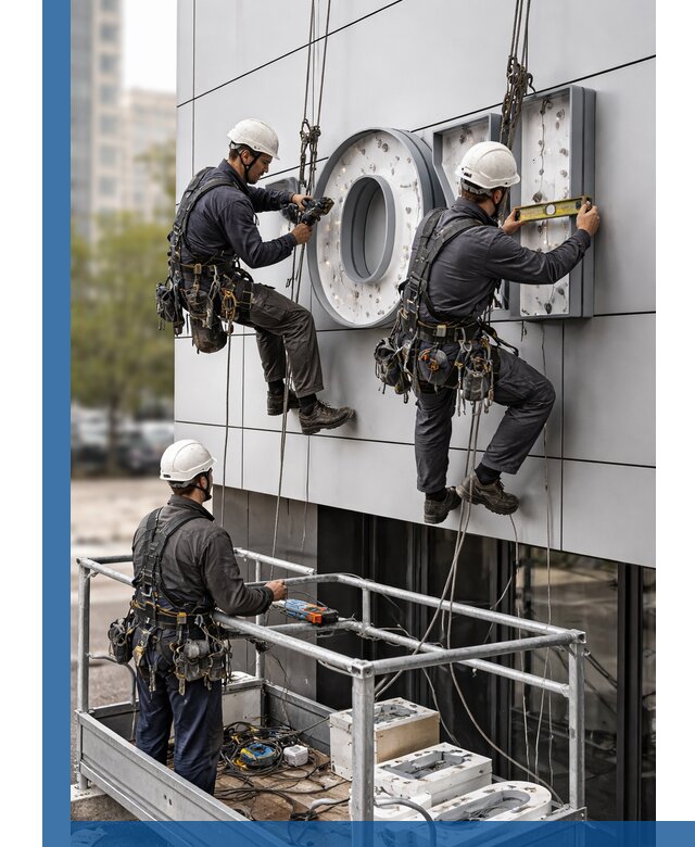 Профессиональный монтаж световых букв в Курчатове под ключ