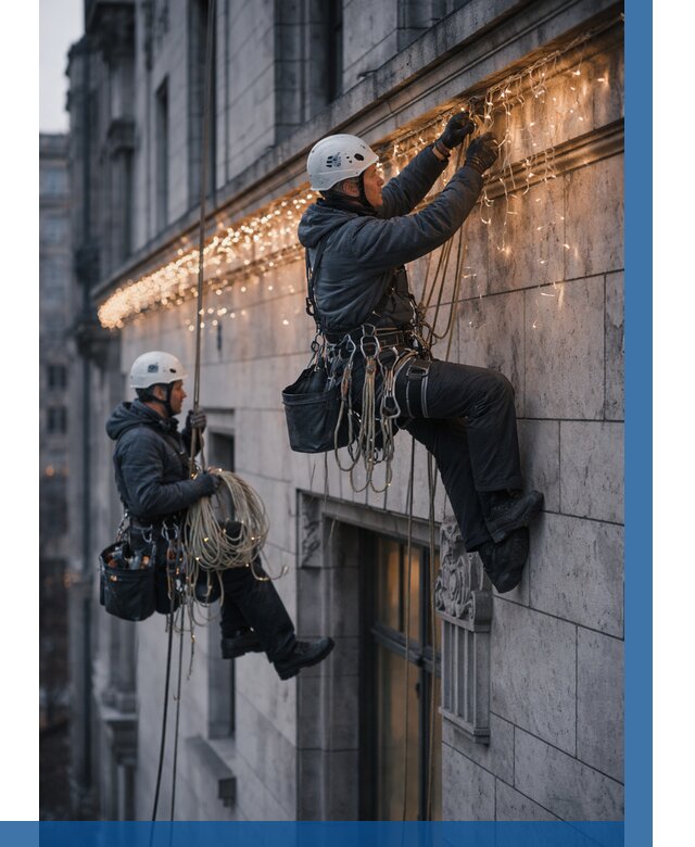 Монтаж новогодней иллюминации в Курчатове от 8660 р. | ВЫСОТНИК-Крч