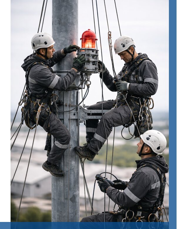 Монтаж заградительных огней в Курчатове от 8660 р. | ВЫСОТНИК-Крч