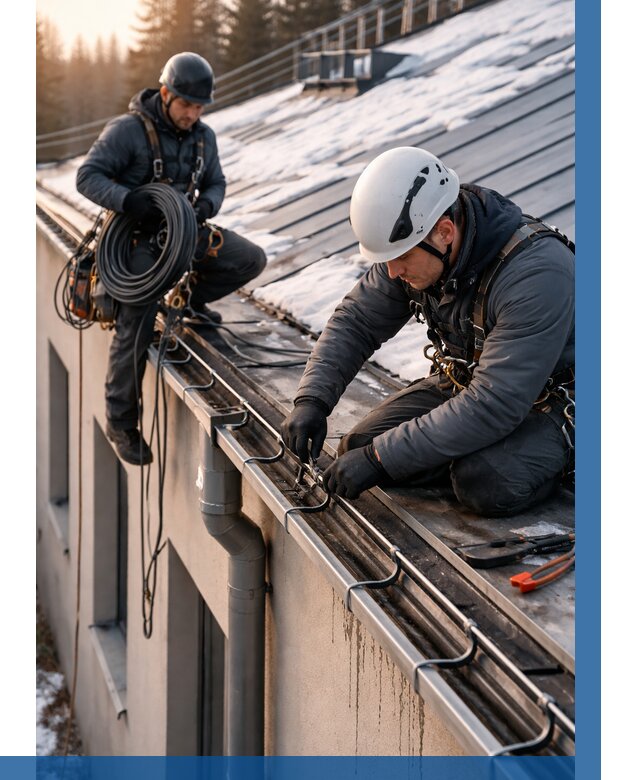 Монтаж греющего кабеля на кровле в Курчатове от 458 р. | ВЫСОТНИК-Крч