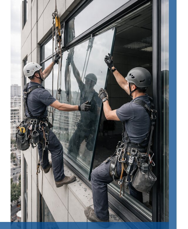 Замена стеклопакетов на высоте в Курчатове от 5603 р. | ВЫСОТНИК-Крч