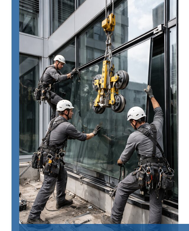 Структурное остекление фасадов в Курчатове монтаж и обслуживание