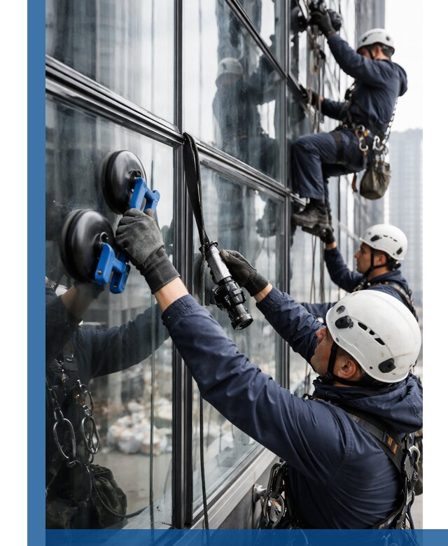 Радиусное остекление фасадов под ключ в Курчатове с гарантиями