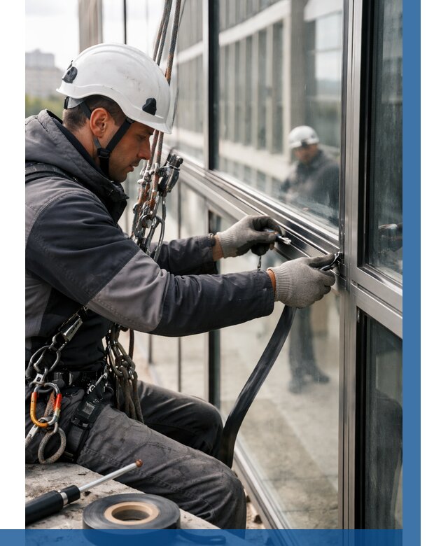 Ремонт витражных конструкций в Курчатове от 3566 р. | ВЫСОТНИК-Крч