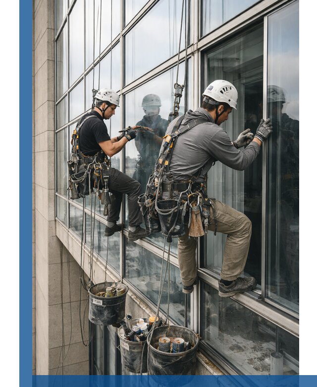 Ремонт витражных конструкций и фасадного остекления в Курчатове