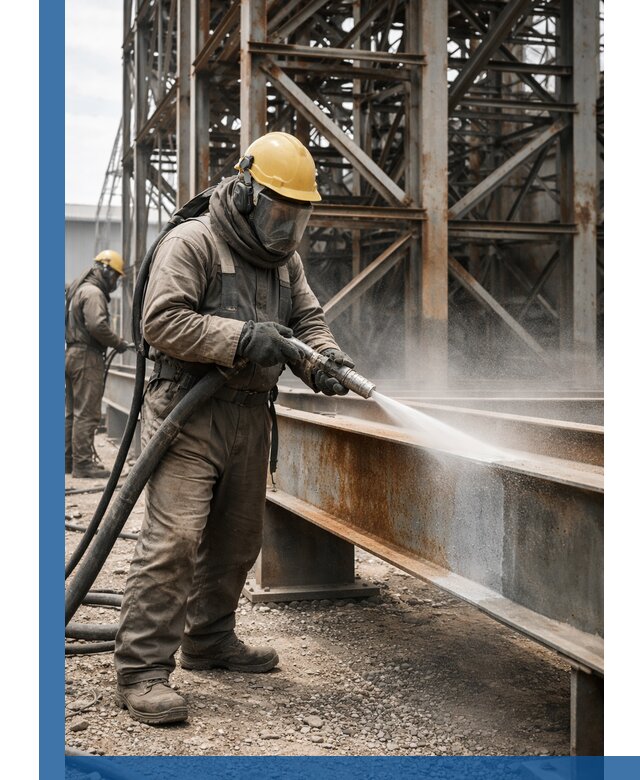 Пескоструйная очистка металлоконструкций в Курчатове промышленная