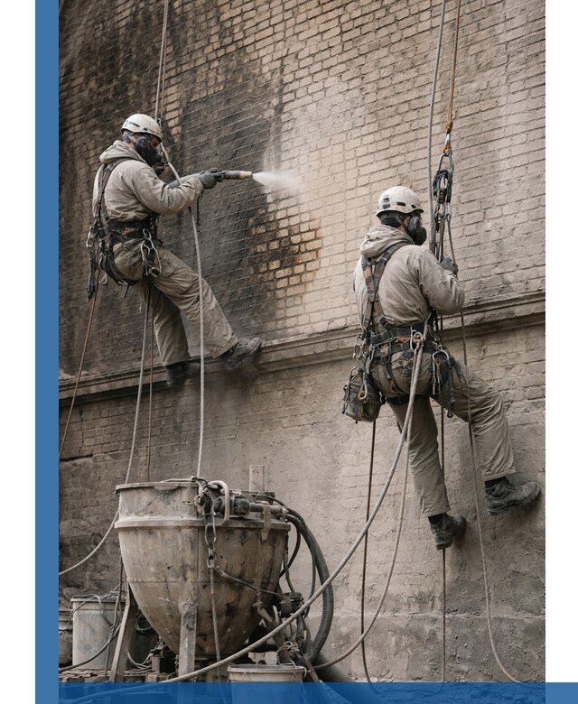 Пескоструйная очистка фасадов в Курчатове профессионально